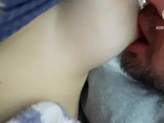 He got so Horny Sucking my Boobs, he came in 10 Seconds (my Pussy was Full of Cum)