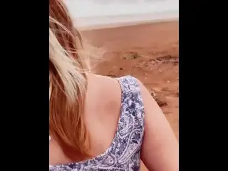 Guy with Big Dick Fucks my Girlfriend on Public Beach