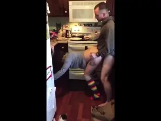 Crazy fuck in the kitchen