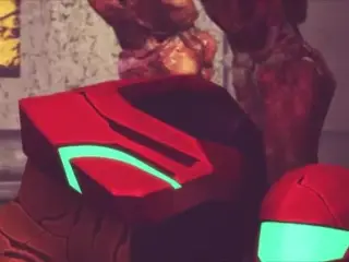 Samus and the alien