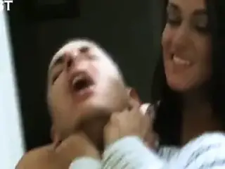 Two sexy women femdom strangle
