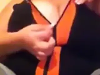 Latina Mini Perla Masturbating with huge tits and pussy