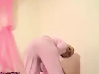 Sexy blonde farting