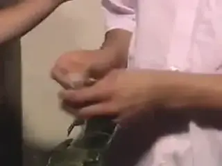 Blonde chich fucking  a hard cock