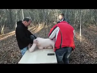group sex in the autumn forest