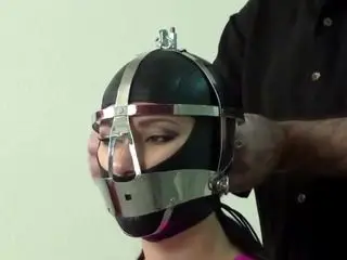 Slave girl fucked by machine