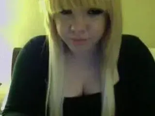 cute blonde girl showing tits