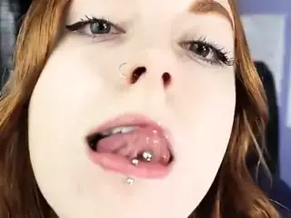 Hot RedHead Tongue Fetish