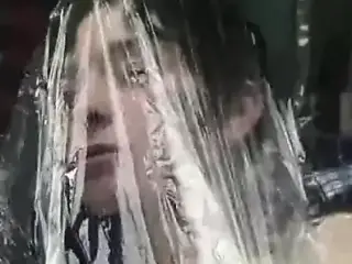 PLASTIC FETISH MASTURBATION