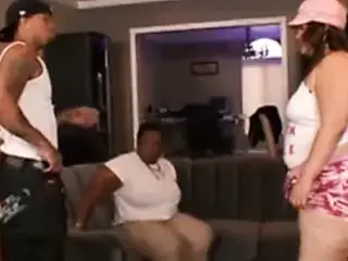 Chubby bitch rides cock