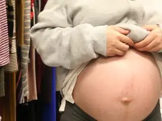 Asian pregnant woman