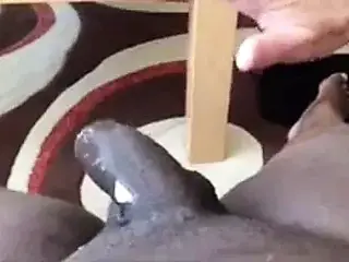 Wife jerked off bbc while watching porn