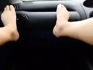 Wet car Masturbation