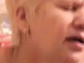 Russian granny Margo fucks young apartment in the kitchen