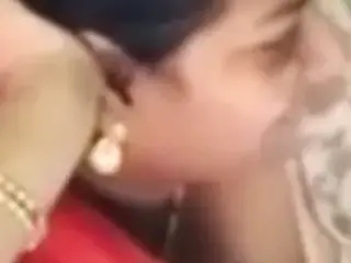 Tamil aunty hot boobs cleavage in train