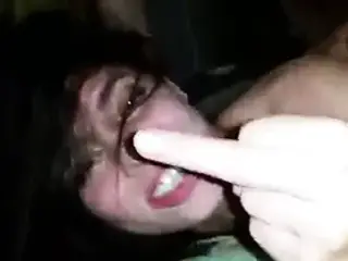 Amateur slut loves being brutally spitroasted