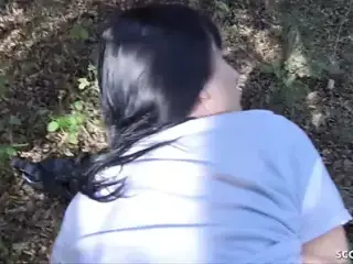 Big Dick Refugee Fuck German College Teen Public in Forest