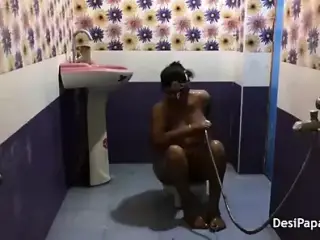 full desi bhabhi sexy in saree dress indian style bathroom