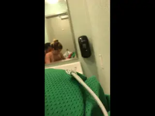 Slutwife wants it at a public bathroom