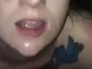 BBC gives snowbunny with tattoos facial