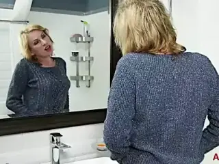 Kate S Masturbating In The Tub with Showerhead on AllOver30
