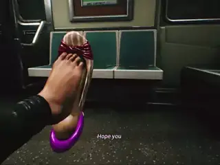 (Unreal Engine Animation) Public Footjob In Subway