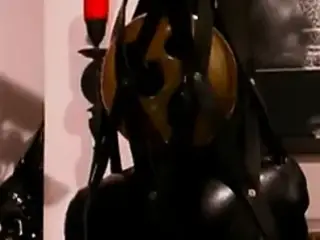 Hot sexy scenes with girl inleather