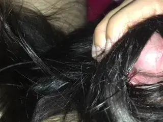 messy hairjob