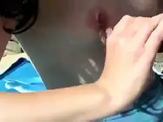 Watching wife gives handjob to passing beachcomber