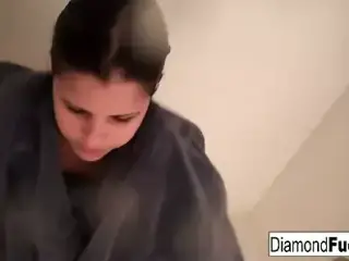 Diamond Kitty Decides To Get Wet And Wild In The Shower