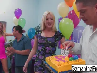 Samantha Saint celebrates her birthday with a wild crazy