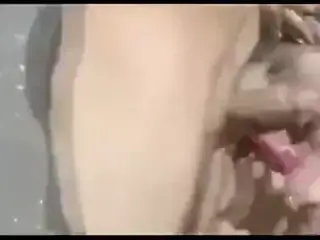 Guy Creams His GF's Pussy Outdoors
