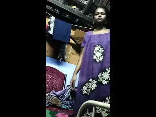 Indian wife caught changing dress