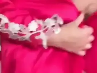 Desi Milf showing her body in pink robe