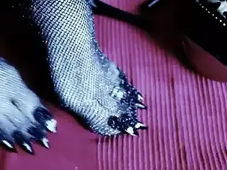 very long black toenails