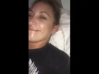 Wife masturbating and moaning selfie