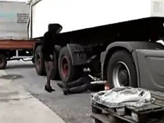 white trucker fucks black woman