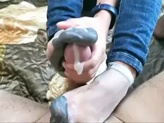 Amateur footjob compilation