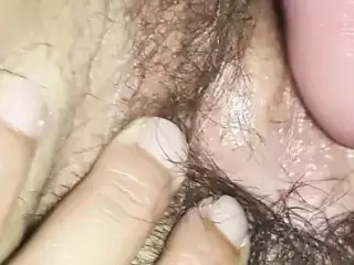 Play with K's hairy pussy