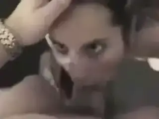 Cheating slut sucks dick on camera