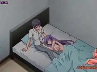 Voluptuous anime babe enjoys hard fucking
