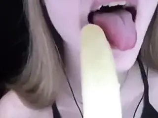 Banana blowjob