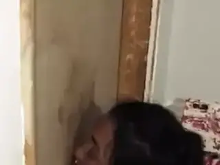 Girlfriend Sucking At A Gloryhole