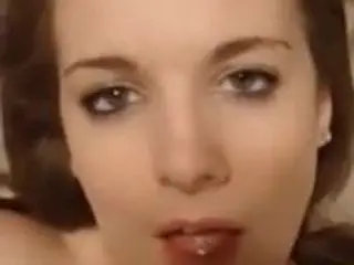 Cute brunette enjoys facial