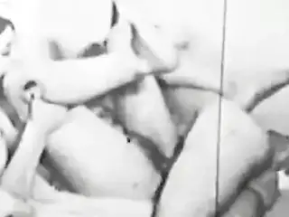 vintage - B&W film orgy circa 1960