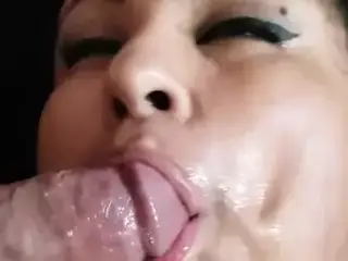 Latina Sloppy Face Fuck