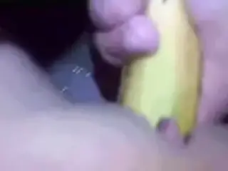 playing with banana