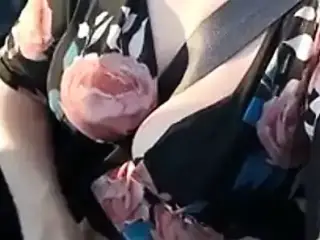 Wife Fingers Herself While Driving Car