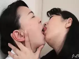 Hungry Mature Japanese Grandmother Kisses Her Nurses