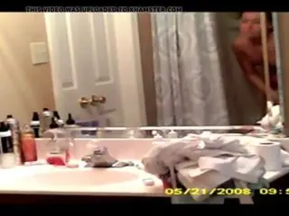 Me younger getting in the shower